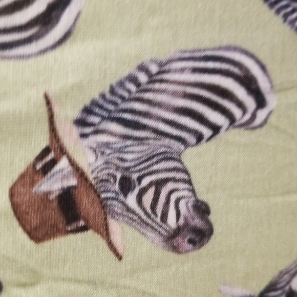 POSH PEANUT Men's Short Sleeve Loungewear Set ~ Dante Zebra Print XL NWOT - Picture 5 of 8